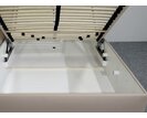Zvýšená čalouněná postel s úložným prostorem Lyoneta, 140x200, světle hnědá Zvýšená čalouněná postel s úložným prostorem Lyoneta, 140x200, světle hnědá