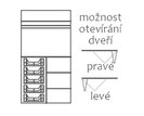 Šatní skříň - pološatní F154, masiv buk