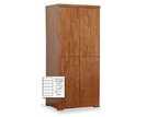 Šatní skříň - policová F155, masiv buk
