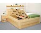 Vysoká postel s úložným prostorem Floria, 160x200, 180x200, masiv buk