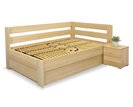 Postel s úložným prostorem Valentin-Pravá, 120x200 cm, masiv buk Postel s úložným prostorem Valentin-Pravá, 120x200 cm, masiv buk
