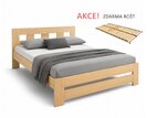 Dřevěná postel s roštem Barča, 140x200, masiv buk  - pohled č. 1