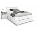 Postel z masivu s úložným prostorem 120x200 SENÁTOR, BÍLÁ