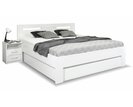 Postel z masivu s úložným prostorem SENÁTOR, BÍLÁ