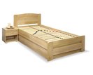 Postel jednolůžko s úložným prostorem Justina, masiv dub, 120x200