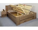 Zvýšená postel s úložným prostorem ROSA, masiv smrk, 140x200