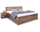 Zvýšená postel dvoulůžko s úložným prostorem RITA, masiv smrk