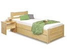 Postel jednolůžko s úložným prostorem Hanka, 90x200cm, masiv borovice Postel jednolůžko s úložným prostorem Hanka, 90x200cm, masiv borovice