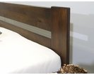 Dřevěná postel s úložným prostorem Hanka, masiv borovice, moření ořech