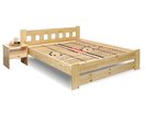 Dřevěná postel dvoulůžko Barča, masiv borovice, 140x200 Dřevěná postel dvoulůžko Barča, masiv borovice, 140x200