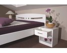 Zvýšená postel z masivu  EVITA 6 senior 160x200, 180x200, masiv buk, bílá