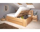 Manželská postel s úložným prostorem OLYMPIA 1. senior 160x200, 180x200, masiv buk