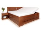 Manželská posteľ s úložným priestorom DELUXE 3, masív buk