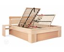 Dřevěná postel s rošty a úložným prostorem Omega 2, masiv buk Dřevěná postel s rošty a úložným prostorem Omega 2, masiv buk