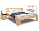 Dřevěná postel s rošty Valerian, masiv buk