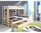 Dětská poschoďová postel pro 2 děti BENI, masiv borovice Dětská poschoďová postel pro 2 děti BENI, masiv borovice