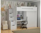 Multifunkční patrová postel Dori, lamino bílá Multifunkční patrová postel Dori, lamino bílá