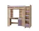 Multifunkční postel Kity, lamino dub sonoma-fialová