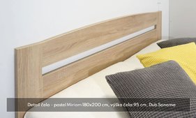 Detail čela postele Miriam