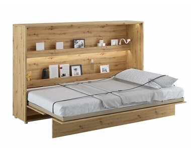 Široká sklápěcí postel ve skříni MONTERASSO, 120x200cm, dub artisan Široká sklápěcí postel ve skříni MONTERASSO, 120x200cm, dub artisan