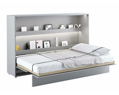 Široká sklápěcí postel ve skříni MONTERASSO, 120x200cm, šedá Široká sklápěcí postel ve skříni MONTERASSO, 120x200cm, šedá