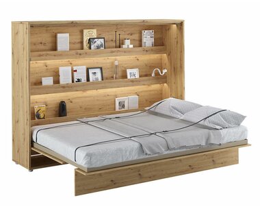 Široká sklápěcí postel dvoulůžko MONTERASSO, 140x200cm, dub artisan Široká sklápěcí postel dvoulůžko MONTERASSO, 140x200cm, dub artisan