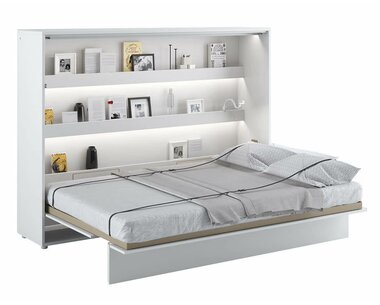 Široká sklápěcí postel dvoulůžko MONTERASSO, 140x200cm, bílá lesk Široká sklápěcí postel dvoulůžko MONTERASSO, 140x200cm, bílá lesk