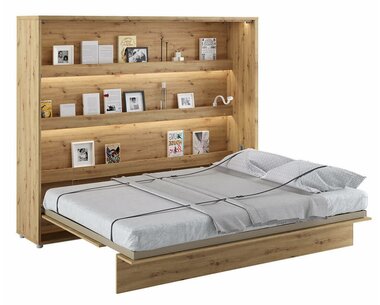 Široká sklápěcí postel dvoulůžko MONTERASSO, 160x200cm, dub artisan Široká sklápěcí postel dvoulůžko MONTERASSO, 160x200cm, dub artisan