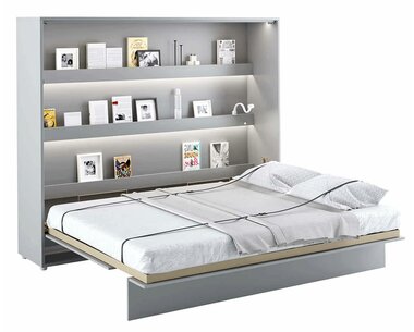 Široká sklápěcí postel dvoulůžko MONTERASSO, 160x200cm, šedá Široká sklápěcí postel dvoulůžko MONTERASSO, 160x200cm, šedá