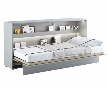 Široká sklápěcí postel ve skříni MONTERASSO, 90x200cm, šedá Široká sklápěcí postel ve skříni MONTERASSO, 90x200cm, šedá