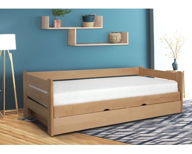 Postel s vyklápěcím roštem Darvin, 100x200cm, masiv buk Postel s vyklápěcím roštem Darvin, 100x200cm, masiv buk