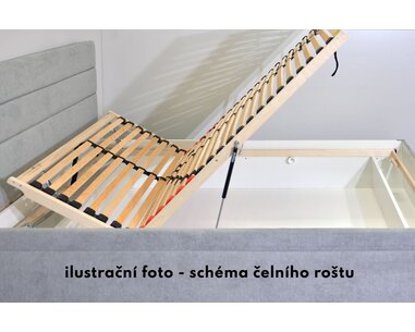 Postel s úložným prostorem Lada, čelní výklop, 120x200
