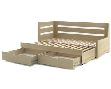 Rozkládací postel s úložným prostorem FLEXI A, levá, lamino