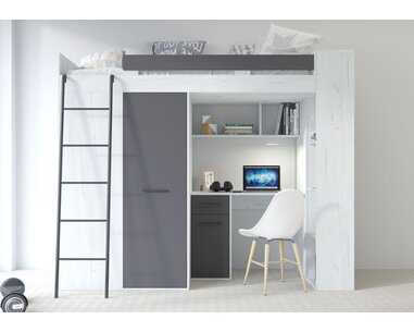 Vera - Levá, lamino craft bílý grafit pohled zepredu