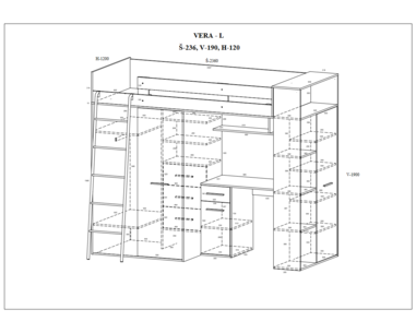 postel Vera dub sonoma bila otevrena montazni navod