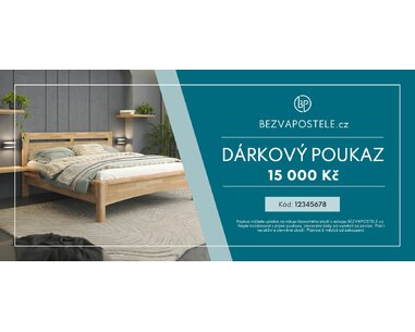 Elektronický dárkový poukaz BEZVAPOSTELE v hodnotě 15 000 Kč Elektronický dárkový poukaz BEZVAPOSTELE v hodnotě 15 000 Kč