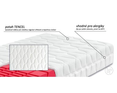 Ortopedická matrace Arelia Plus, 22 cm, 150 kg - potah