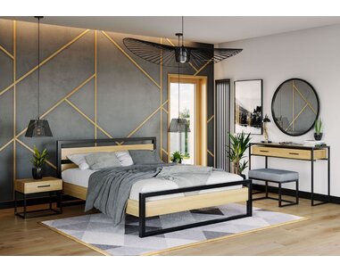 Interiér - Postel dvoulůžko Drew - 371, masiv dub