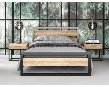 Interiér - Postel dvoulůžko Drew - 371, masiv dub