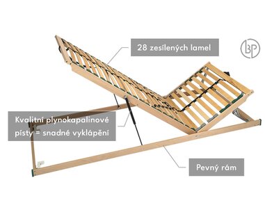 Rošt Double HN PVP T8, 28 lamel, 150 Kg, čelní výklop