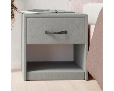 Čalouněný noční stolek jednozásuvkový