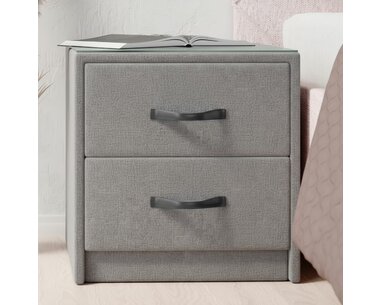 Čalouněný noční stolek dvouzásuvkový