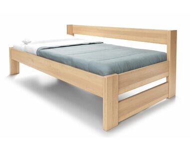 Zvýšená postel jednolůžko ELA s bočním čelem, 120x200, masiv buk Zvýšená postel jednolůžko ELA s bočním čelem, 120x200, masiv buk