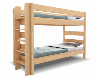 Poschoďová postel JUNIOR 3, LEVÁ , masiv buk   Poschoďová postel JUNIOR 3, LEVÁ , masiv buk