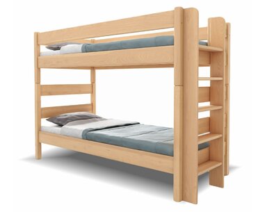 Poschoďová postel JUNIOR 3, PRAVÁ , masiv buk    Poschoďová postel JUNIOR 3, PRAVÁ , masiv buk