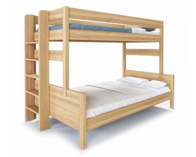 Poschoďová postel JUNIOR,140x200, LEVÁ , masiv buk   Poschoďová postel JUNIOR,140x200, LEVÁ , masiv buk