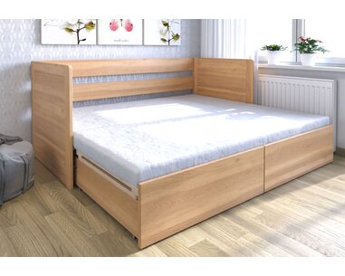 Rozkládací postel Sára s vysokými čely