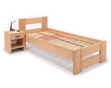Zvýšená postel jednolůžko MIVA, 90x200, masiv buk - pohled č. 3