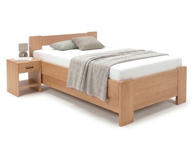 Zvýšená buková postel s roštem MIVA pravá, 100x200