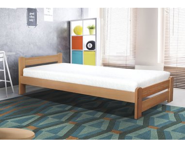 Postel s roštem Paulus 100x200, masiv buk - pohled č. 1